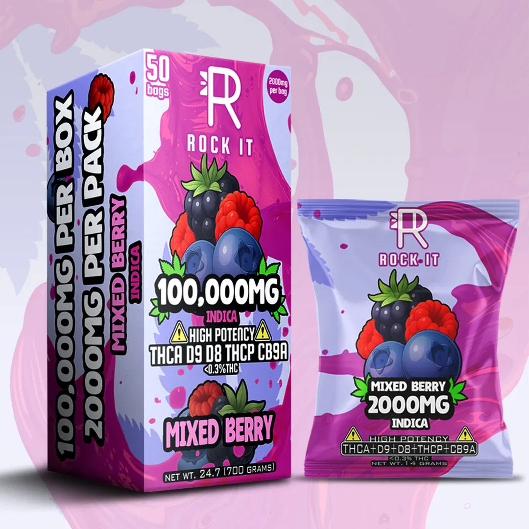 2000MG Mixed Berry THCA – Delta 8 – Delta 9 – THCP – CB9A Box (50 Count)